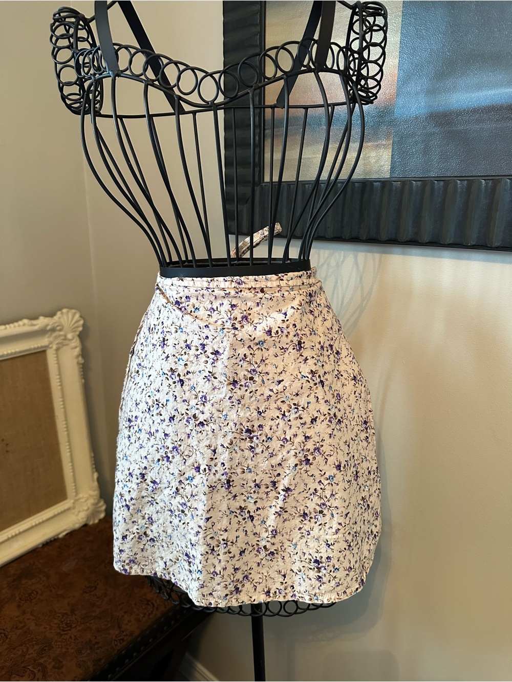 Floral Shabby Chic Tie Waist Baking Apron